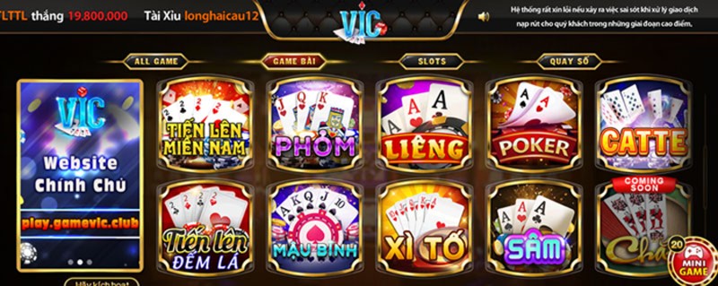 Thử sức cùng kho game bài đổi thưởng Vic club