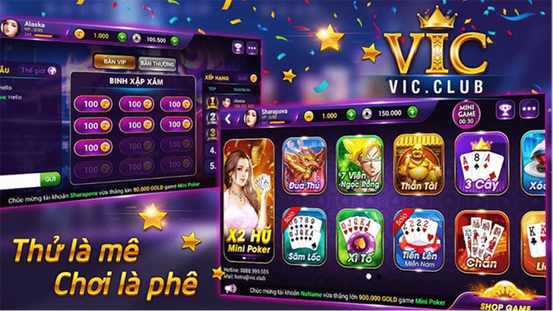 Vic club sở hữu giao diện hiện đại, nhiều tính năng